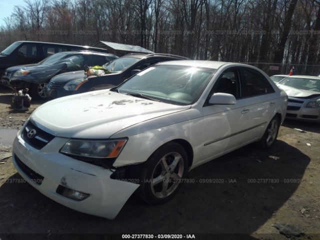 5NPEU46F48H357273 - 2008 HYUNDAI SONATA SE/LIMITED White photo 2