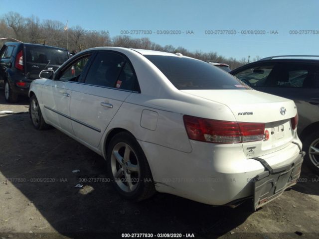 5NPEU46F48H357273 - 2008 HYUNDAI SONATA SE/LIMITED White photo 3