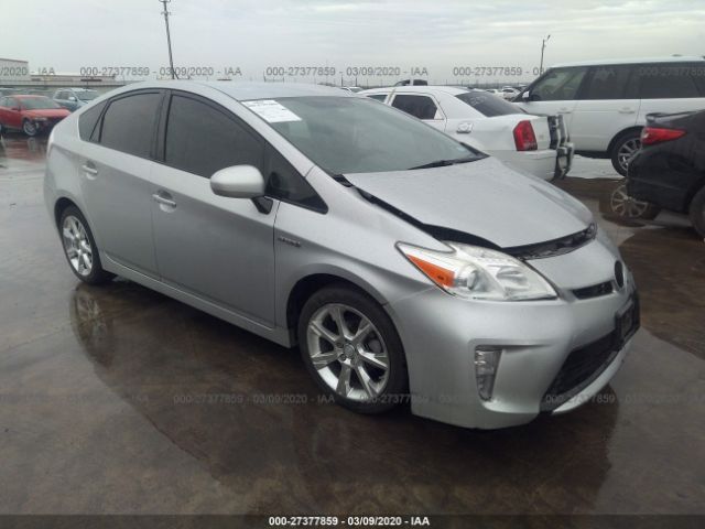 JTDKN3DU3D5687878 - 2013 TOYOTA PRIUS  Silver photo 1