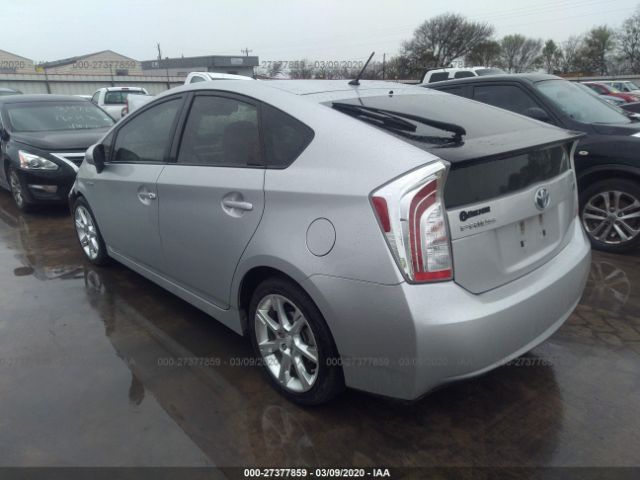 JTDKN3DU3D5687878 - 2013 TOYOTA PRIUS  Silver photo 3