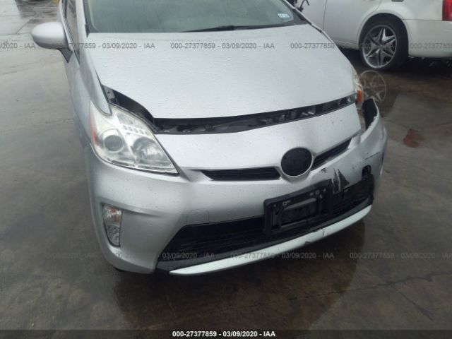 JTDKN3DU3D5687878 - 2013 TOYOTA PRIUS  Silver photo 6