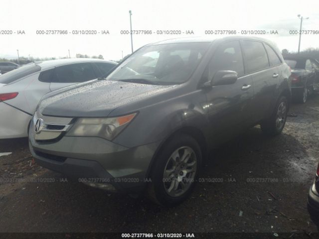 2HNYD28259H509738 - 2009 ACURA MDX  Gray photo 2