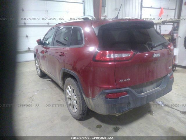 1C4PJMCSXFW750012 - 2015 JEEP CHEROKEE LATITUDE Red photo 3