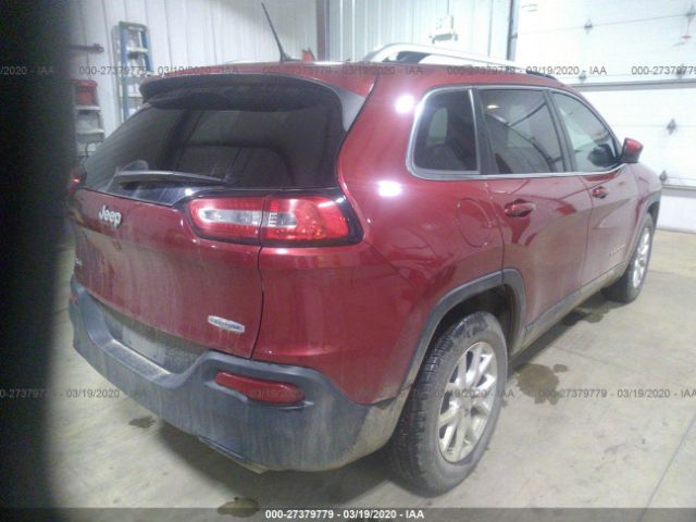 1C4PJMCSXFW750012 - 2015 JEEP CHEROKEE LATITUDE Red photo 4