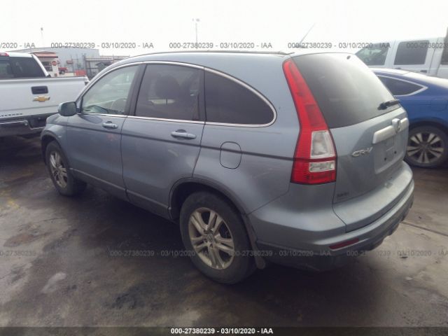 5J6RE3H74BL009517 - 2011 HONDA CR-V EXL Light Blue photo 3