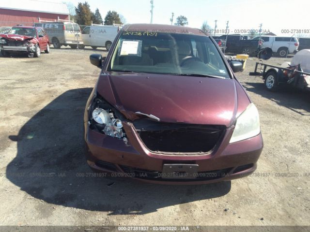 5FNRL38207B097265 - 2007 HONDA ODYSSEY LX Purple photo 6