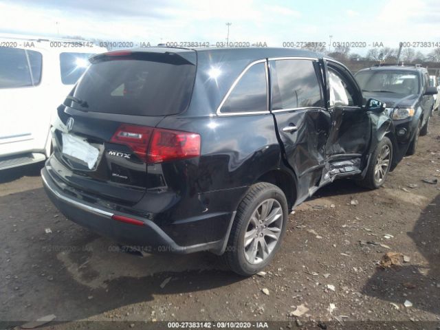 2HNYD2H69CH537830 - 2012 ACURA MDX ADVANCE Black photo 4