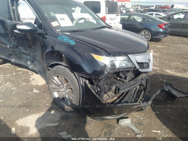 2HNYD2H69CH537830 - 2012 ACURA MDX ADVANCE Black photo 6