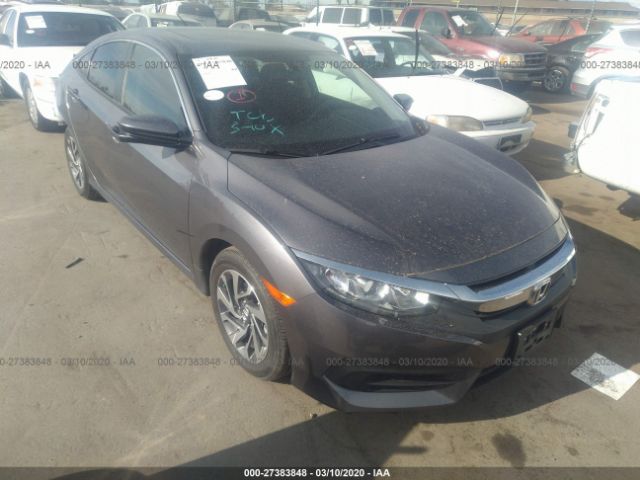 2HGFC2F74JH536787 - 2018 HONDA CIVIC EX Gray photo 1