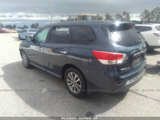 5N1AR2MN7FC643251 - 2015 NISSAN PATHFINDER S/SV/SL/PLATINUM Blue photo 3