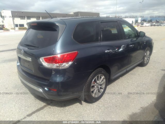 5N1AR2MN7FC643251 - 2015 NISSAN PATHFINDER S/SV/SL/PLATINUM Blue photo 4