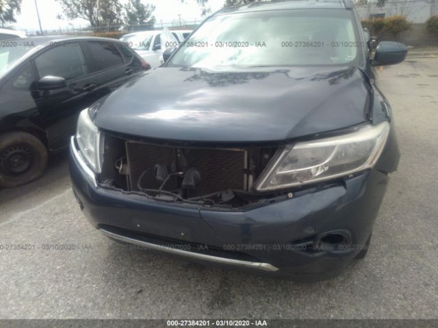 5N1AR2MN7FC643251 - 2015 NISSAN PATHFINDER S/SV/SL/PLATINUM Blue photo 6