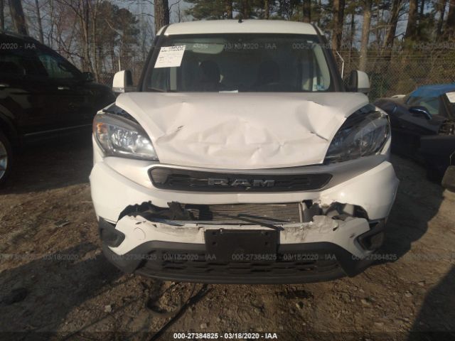 ZFBHRFBB9K6M20790 - 2019 RAM PROMASTER CITY SLT 白色 照片 6