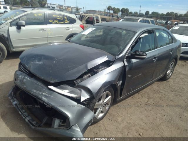 3VWLL7AJ9EM250052 - 2014 VOLKSWAGEN JETTA TDI Gray photo 2