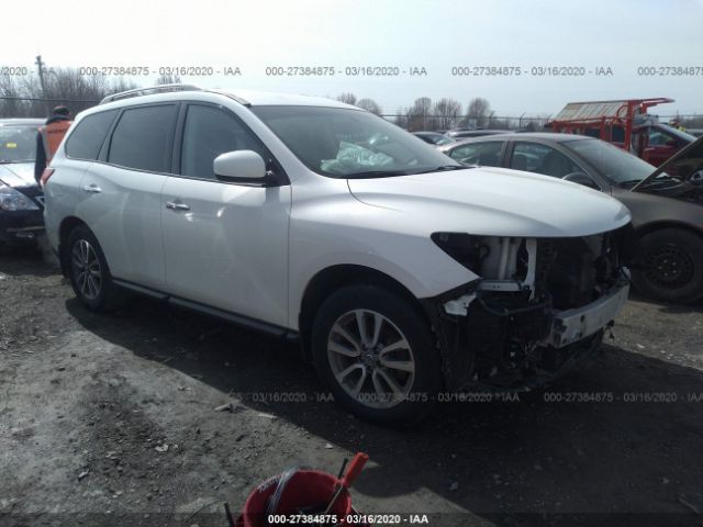 5N1AR2MM8FC605339 - 2015 NISSAN PATHFINDER S/SV/SL/PLATINUM White photo 1