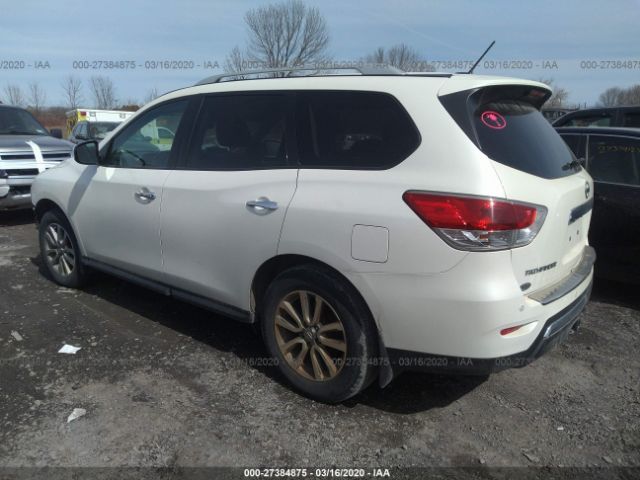 5N1AR2MM8FC605339 - 2015 NISSAN PATHFINDER S/SV/SL/PLATINUM White photo 3