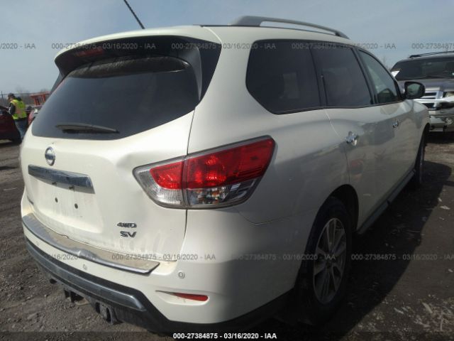 5N1AR2MM8FC605339 - 2015 NISSAN PATHFINDER S/SV/SL/PLATINUM White photo 4