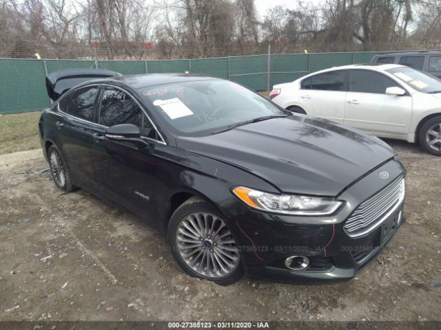 3FA6P0RU2ER182762 - 2014 FORD FUSION TITANIUM HEV Black photo 1