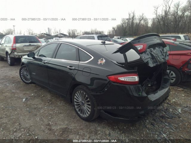 3FA6P0RU2ER182762 - 2014 FORD FUSION TITANIUM HEV Black photo 3