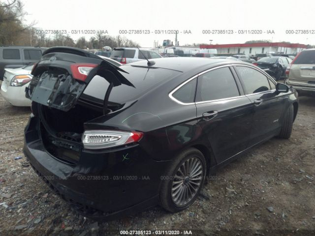 3FA6P0RU2ER182762 - 2014 FORD FUSION TITANIUM HEV Black photo 4