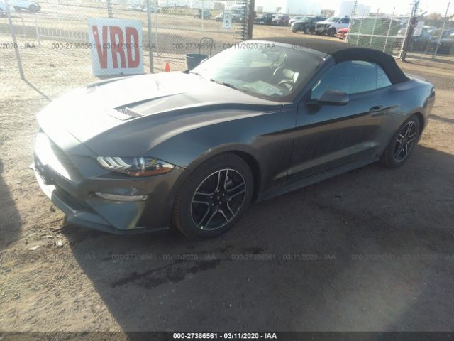 1FATP8UH5L5134457 - 2020 FORD MUSTANG  Gray photo 2