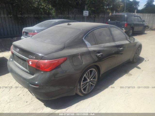 JN1BV7AP6FM342796 - 2015 INFINITI Q50 PREMIUM/SPORT Black photo 4