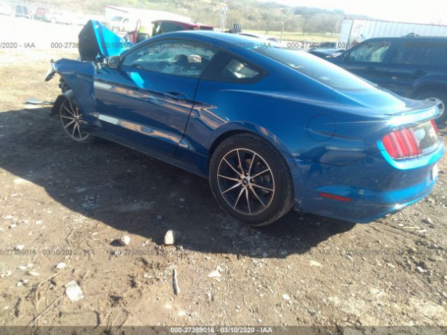 1FA6P8TH0H5280576 - 2017 FORD MUSTANG  Blue photo 3