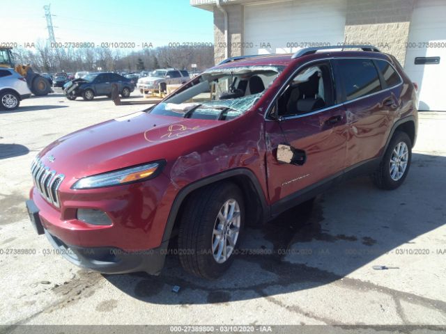 1C4PJMCB5EW185912 - 2014 JEEP CHEROKEE LATITUDE Red photo 2