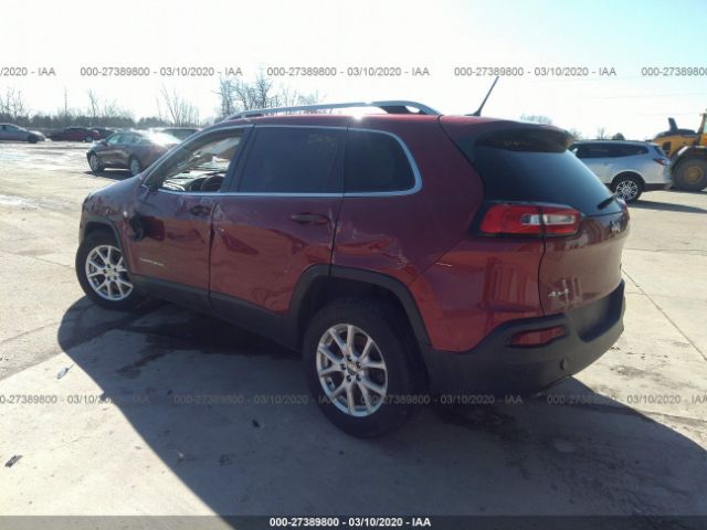 1C4PJMCB5EW185912 - 2014 JEEP CHEROKEE LATITUDE Red photo 3