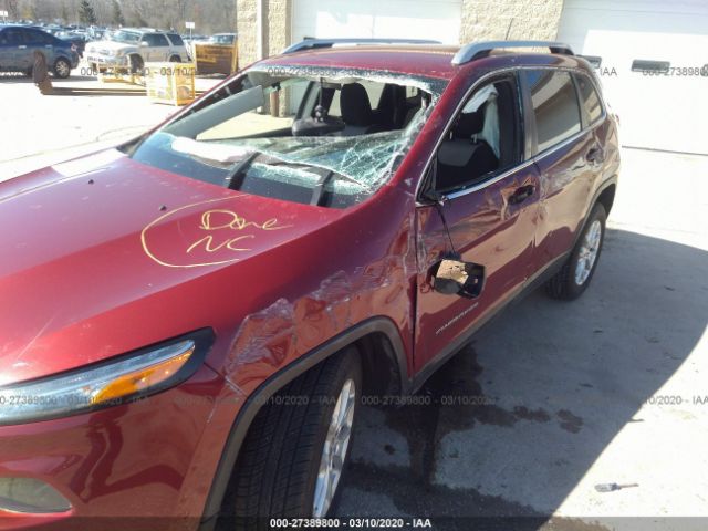 1C4PJMCB5EW185912 - 2014 JEEP CHEROKEE LATITUDE Red photo 6