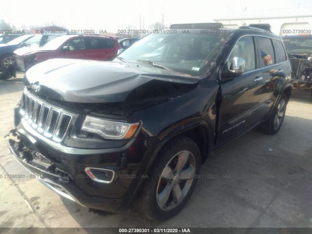 1C4RJFCT8EC189516 - 2014 JEEP GRAND CHEROKEE OVERLAND Black photo 2