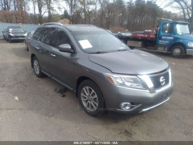5N1AR2MN9FC620683 - 2015 NISSAN PATHFINDER S/SV/SL/PLATINUM Gray photo 1