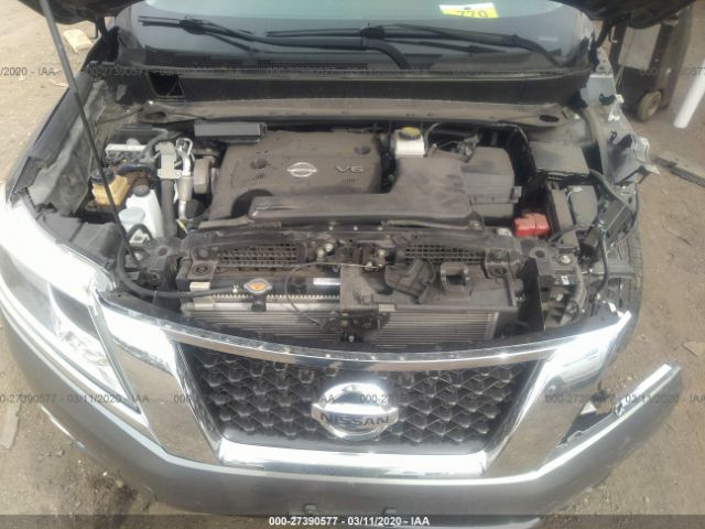 5N1AR2MN9FC620683 - 2015 NISSAN PATHFINDER S/SV/SL/PLATINUM Gray photo 10