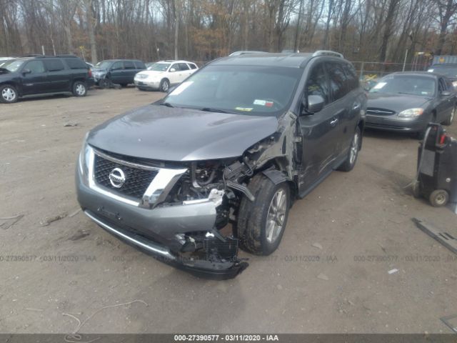 5N1AR2MN9FC620683 - 2015 NISSAN PATHFINDER S/SV/SL/PLATINUM Gray photo 2