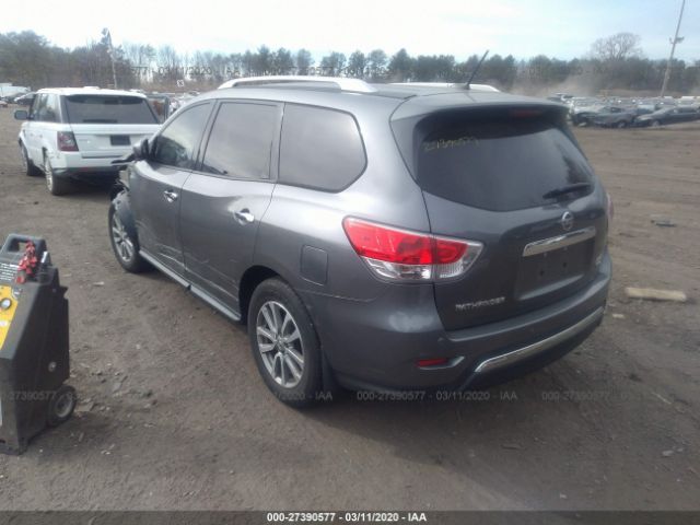 5N1AR2MN9FC620683 - 2015 NISSAN PATHFINDER S/SV/SL/PLATINUM Gray photo 3
