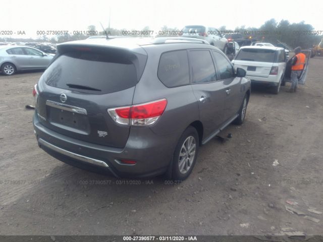 5N1AR2MN9FC620683 - 2015 NISSAN PATHFINDER S/SV/SL/PLATINUM Gray photo 4