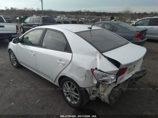 KNAFU4A20C5480096 - 2012 KIA FORTE EX White photo 3