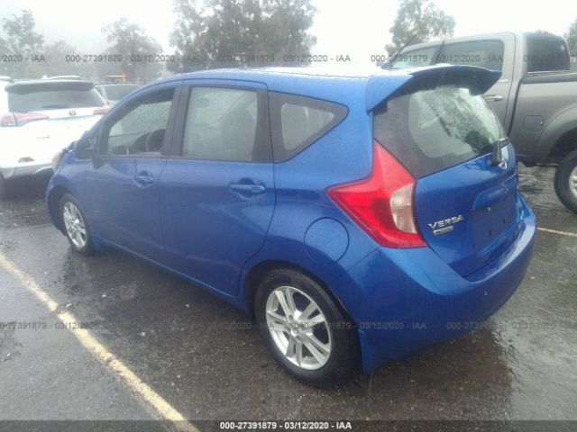 3N1CE2CP0EL382384 - 2014 NISSAN VERSA NOTE S/S PLUS/SV/SL Blue photo 3