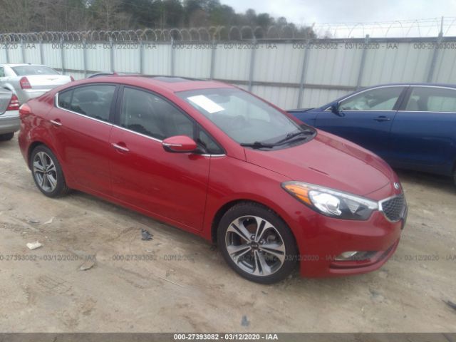 KNAFZ4A85G5547948 - 2016 KIA FORTE EX Red photo 1