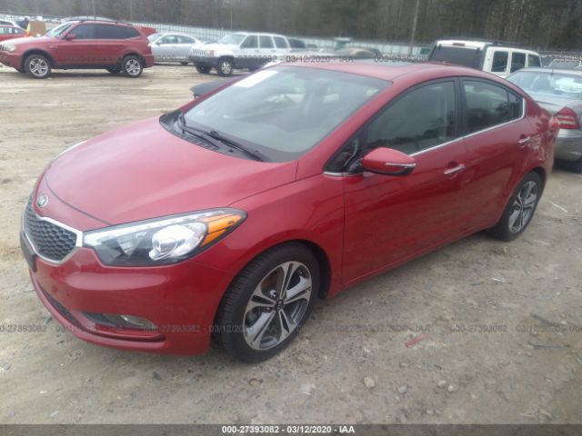 KNAFZ4A85G5547948 - 2016 KIA FORTE EX Red photo 2