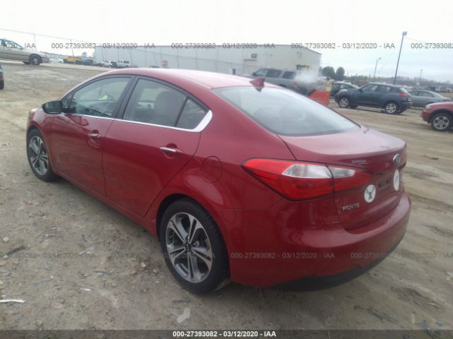 KNAFZ4A85G5547948 - 2016 KIA FORTE EX Red photo 3