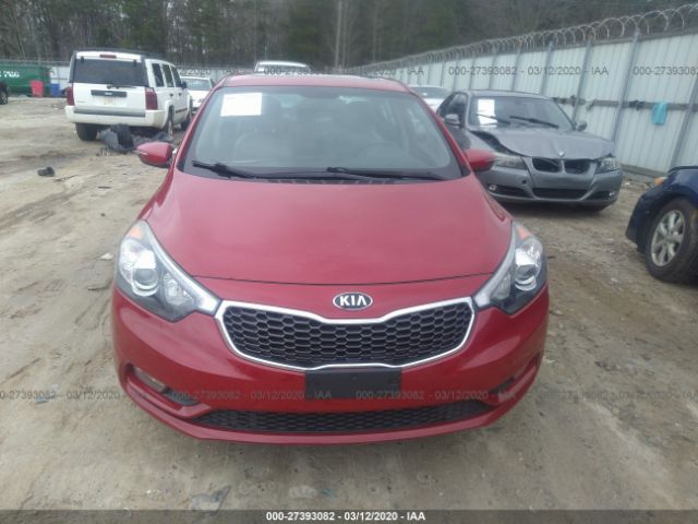 KNAFZ4A85G5547948 - 2016 KIA FORTE EX Red photo 6