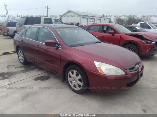 1HGCM66555A072614 - 2005 HONDA ACCORD EX Red photo 1