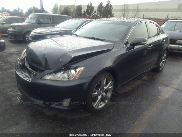 JTHBK262695104398 - 2009 LEXUS IS 250 Black photo 2