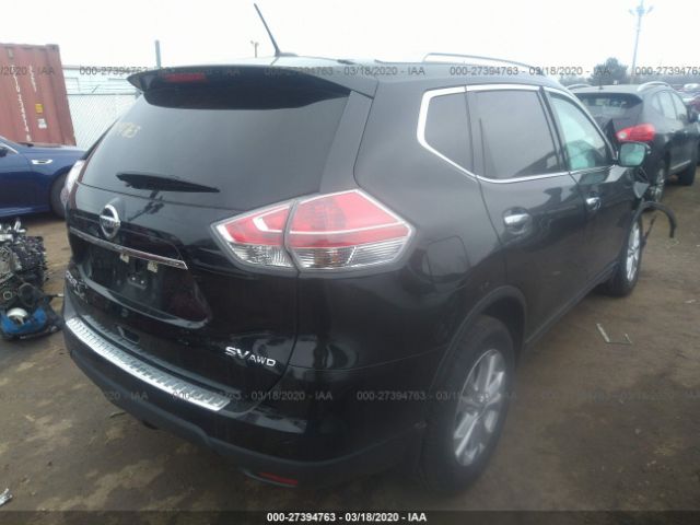 5N1AT2MV2FC765713 - 2015 NISSAN ROGUE S/SL/SV Black photo 4