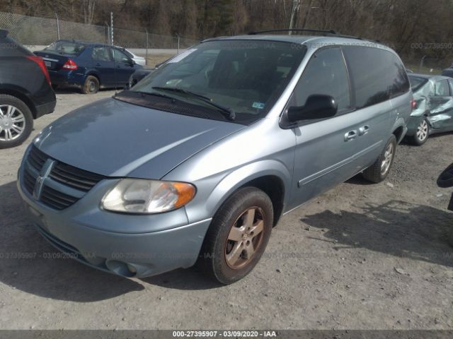 2D4GP44L35R111941 - 2005 DODGE GRAND CARAVAN SXT Light Blue photo 2