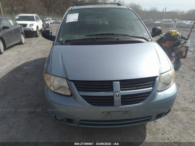 2D4GP44L35R111941 - 2005 DODGE GRAND CARAVAN SXT Light Blue photo 6