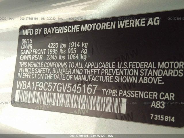 WBA1F9C57GV545167 - 2016 BMW 228 I/SULEV Silver photo 9