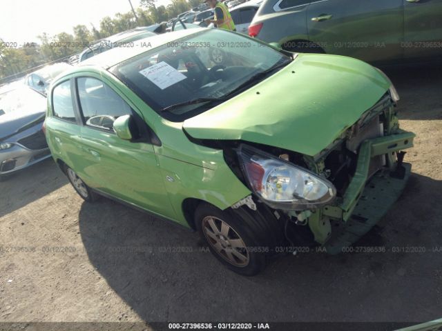 ML32A4HJ5FH009672 - 2015 MITSUBISHI MIRAGE ES Green photo 1