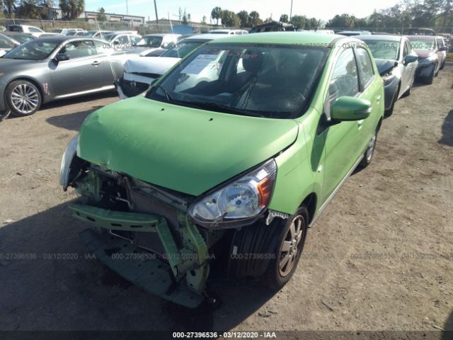 ML32A4HJ5FH009672 - 2015 MITSUBISHI MIRAGE ES Green photo 6